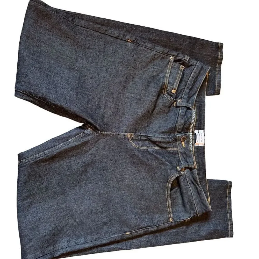 Absent Men's Blue Denim Jeans Tapered Leg 5-Pocket Mid Rise Size 34